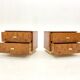 Paire de tables de chevet  loupe d’orme 1970