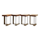Pierre Chareau Style set of 4 stools or Side tables