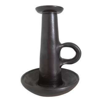 Glazed stoneware candle holder