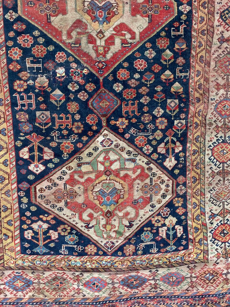 Tapis ancien persan ghashghai 120x212cm