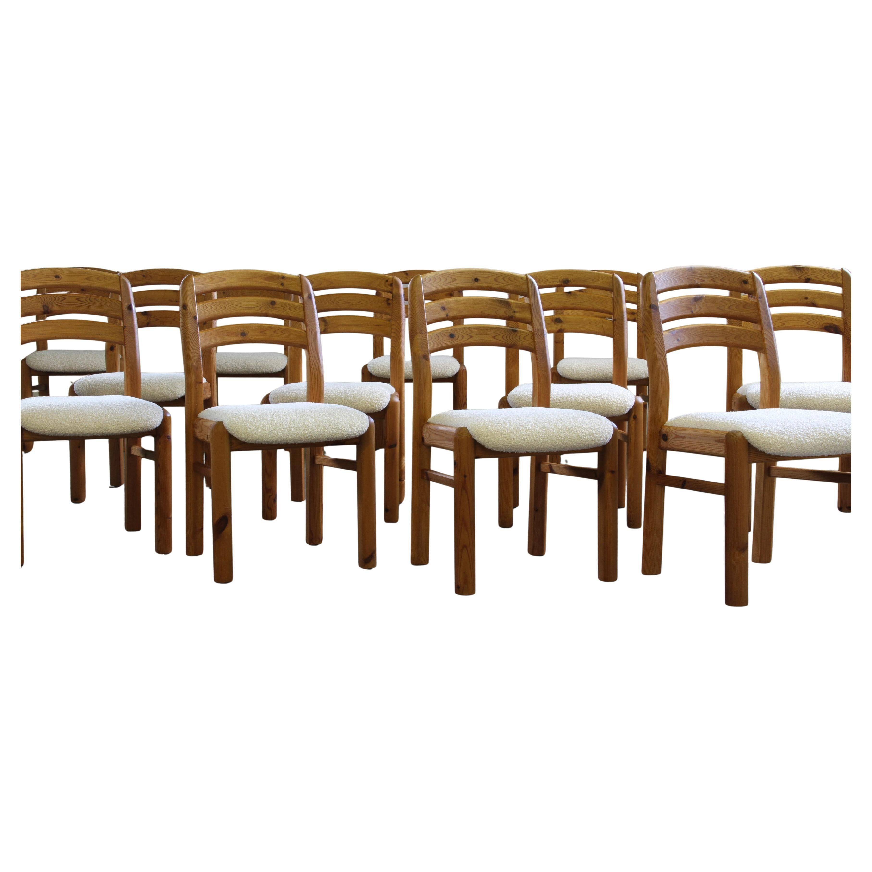 Vintage 1980s Danish Pine Wood Dining Chairs 1970s/80s by Dyrlund