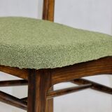 Green olive boucle dining chair from rajmund halas, 1970s,