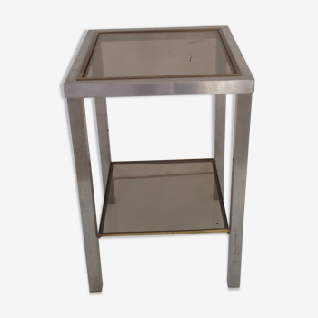 Metal and glass occasional table