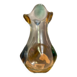 Harlequin vase in crystal murano venice.