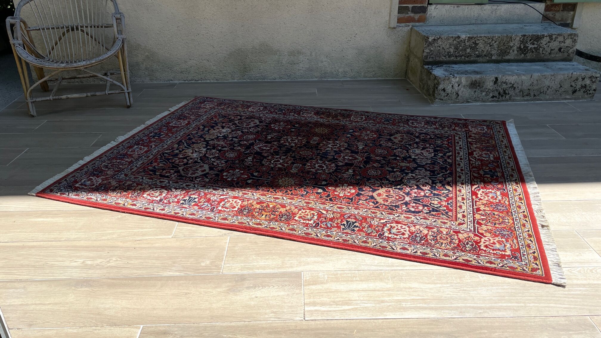 Vintage mechanical carpet art deco inspiration 186x138cm