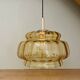 XXL vintage amber glass globe pendant light