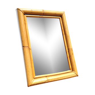 Miroir rotin rectangulaire 27x38cm