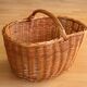 Panier en osier années 1980