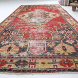 248x123cm red handmade turkish rug
