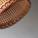 Vintage wicker pendant lamp