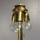 Italian midcentury pencil reed rattan brass Fungo mushroom table lamp 1970s
