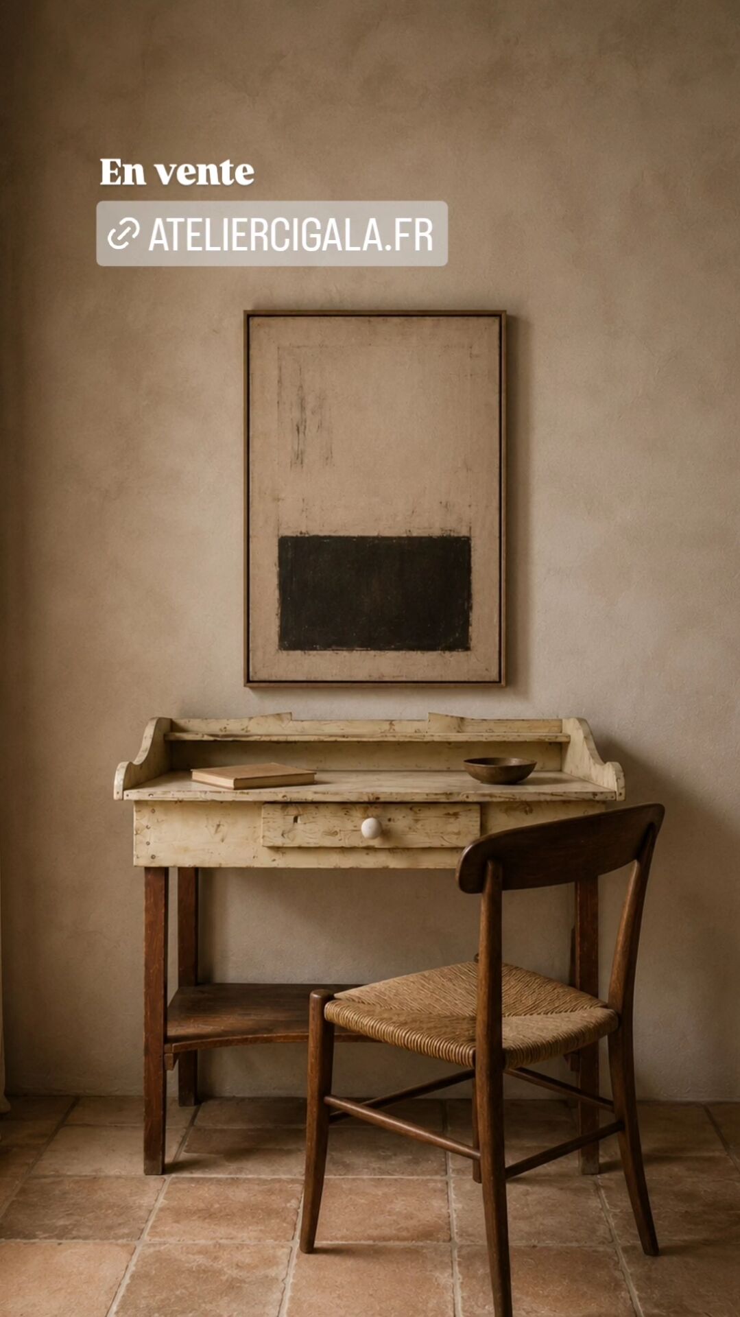 Antique solid wood desk – authentic charm