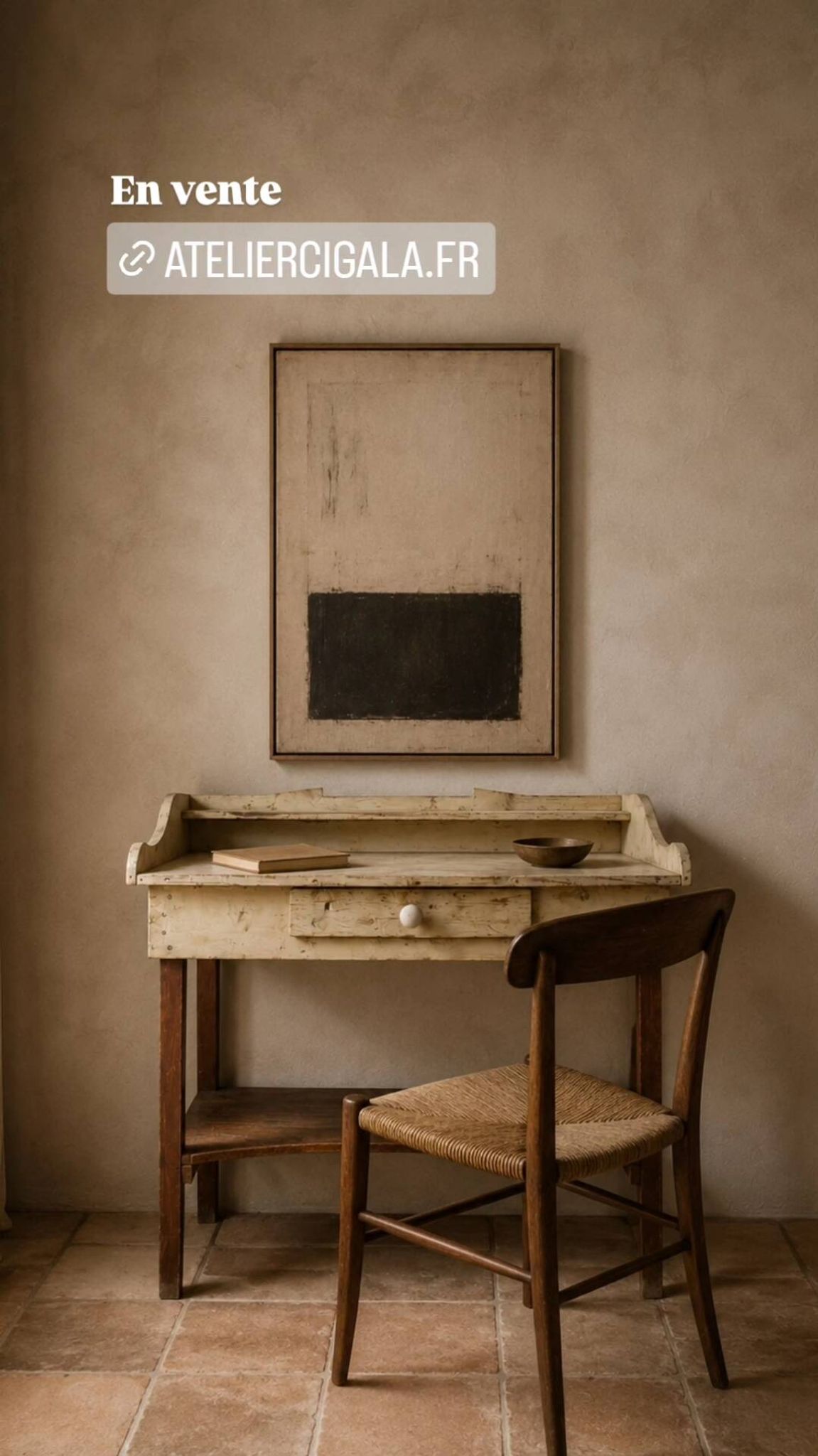 Antique solid wood desk – authentic charm