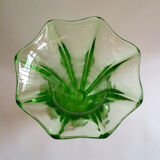 Art Deco green glass vase