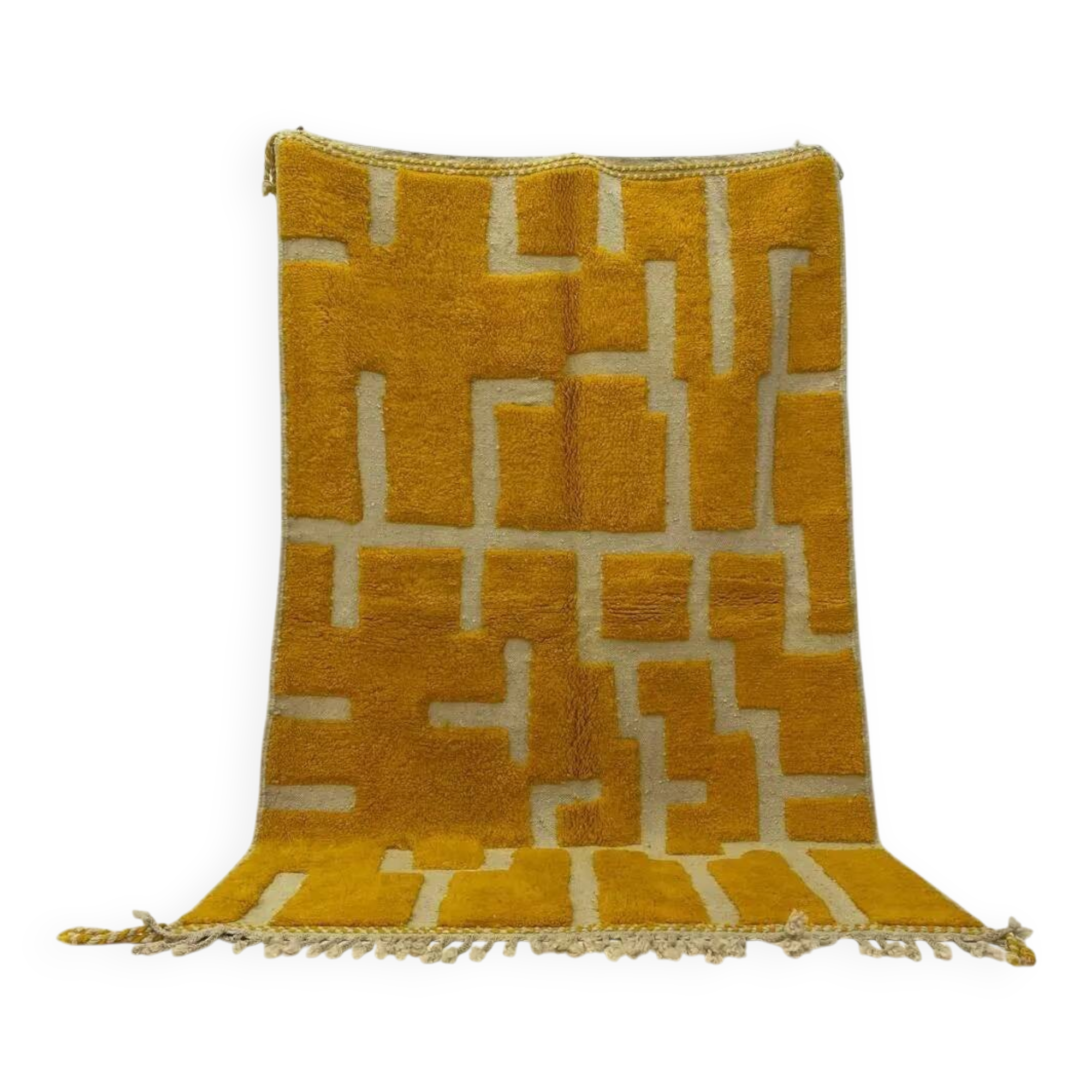 Unique natural wool Moroccan rug 3x2 m