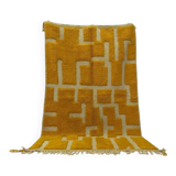 Unique natural wool Moroccan rug 3x2 m