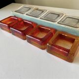 Swedish Design lot of 4 glass vintage ashtrays 1960's