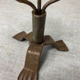 Rose shaped metal candle holder
