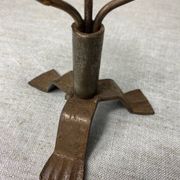 Rose shaped metal candle holder