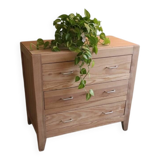 Sanded wooden chest of drawers