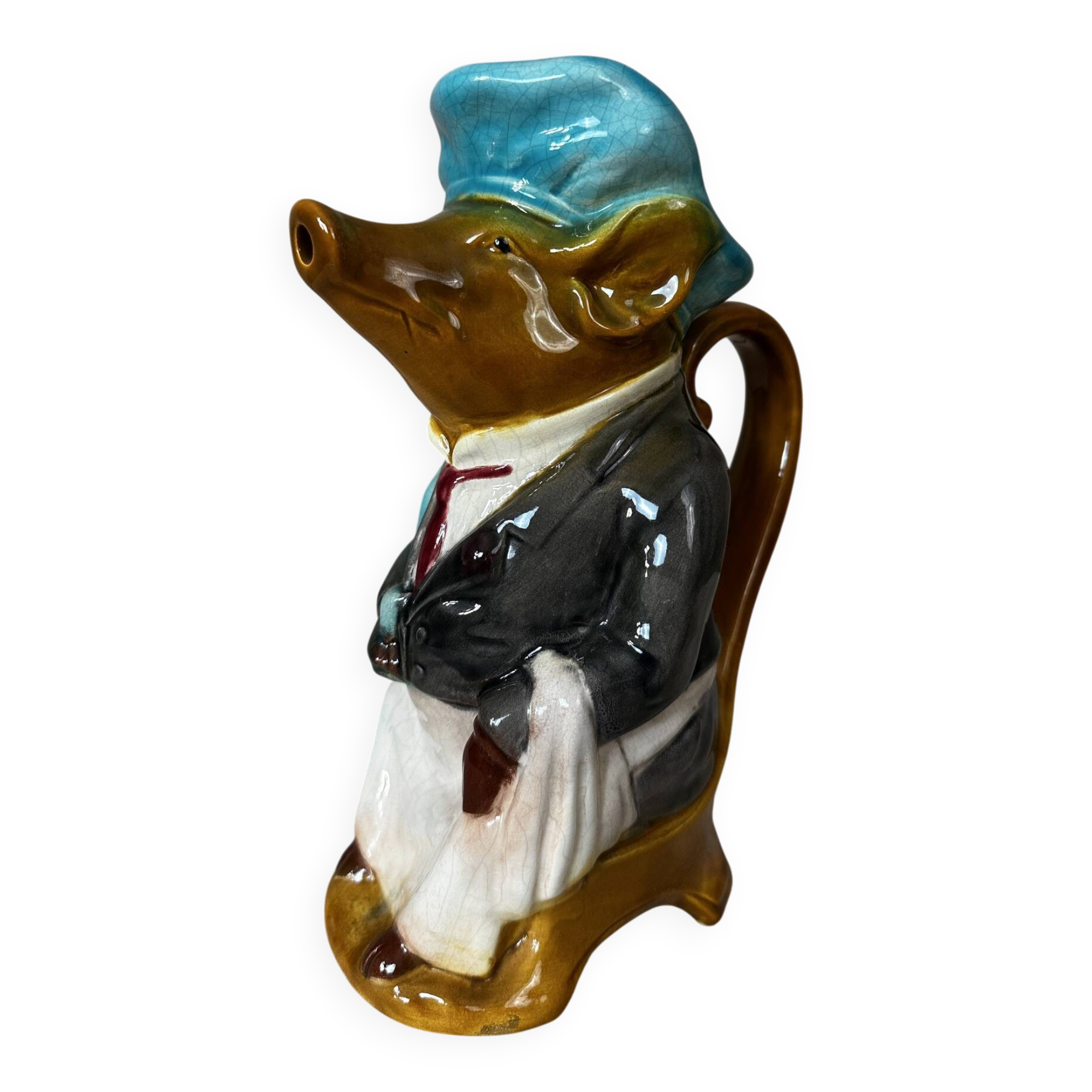 Pig earthenware jug