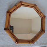 Bamboo hexagonal mirror 39 x 39 cm
