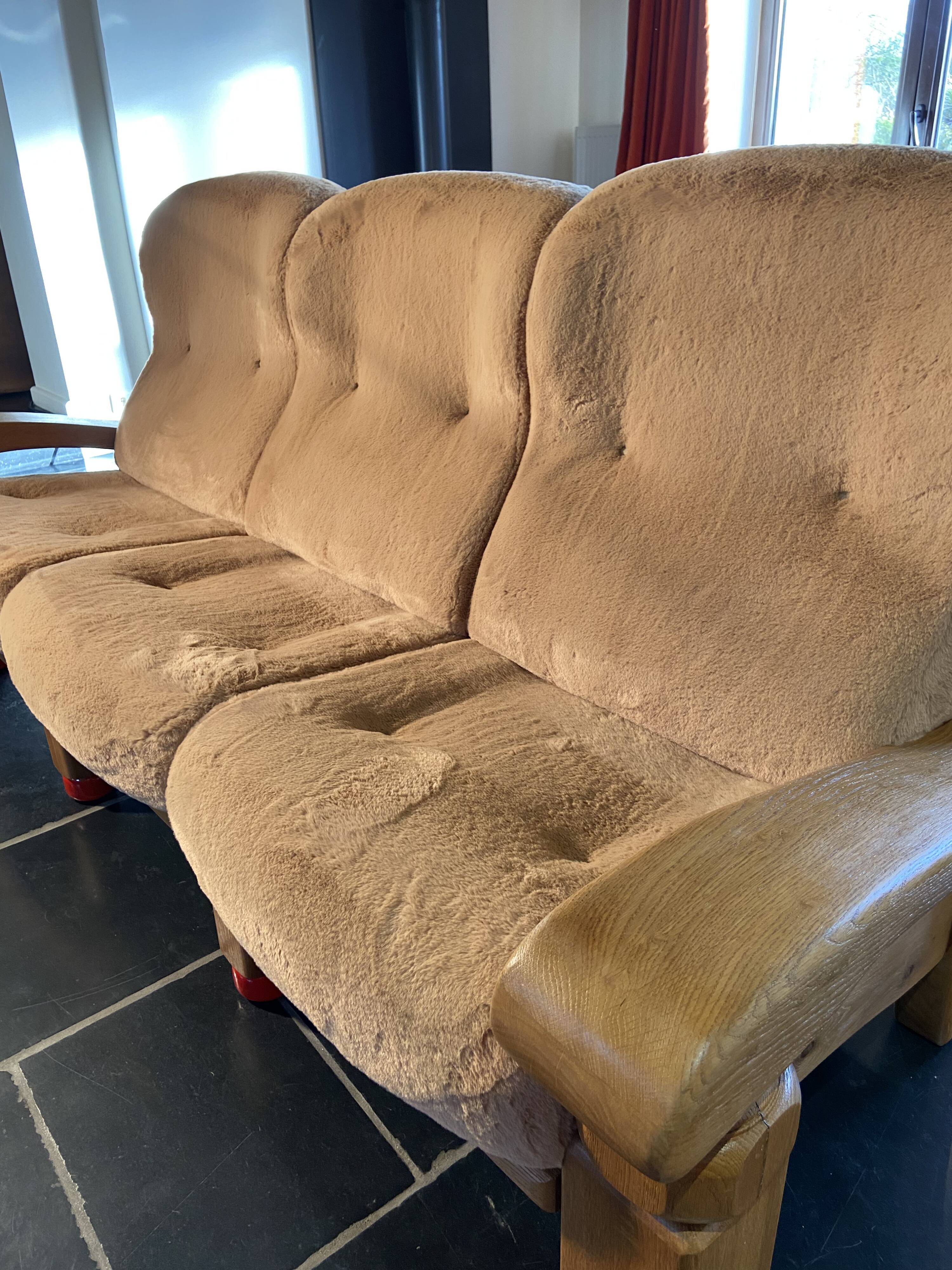 Vintage three-seater sofa