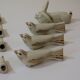 8 portes couteaux animaux porcelaine de Limoges vintage