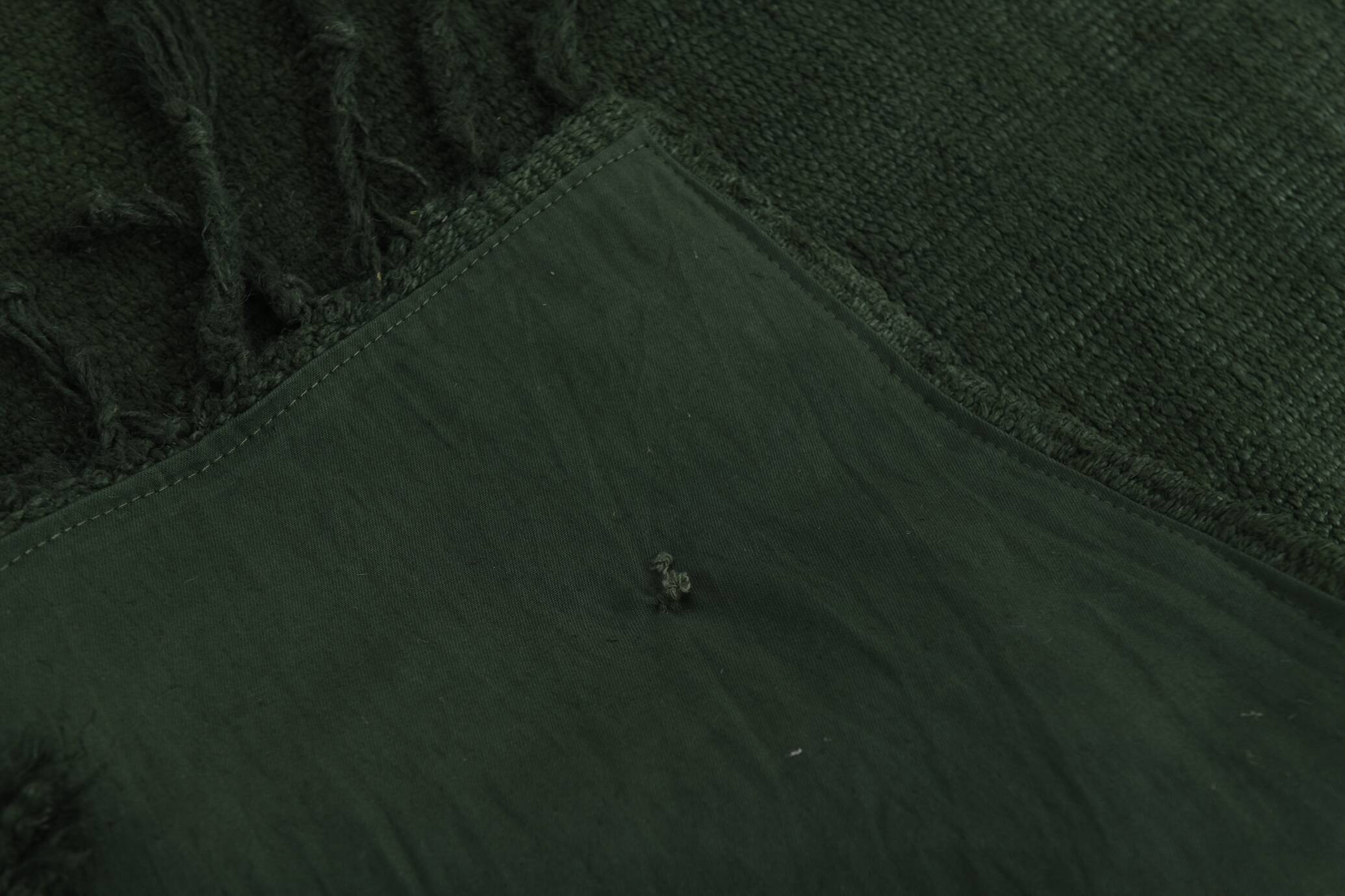 5x7 Green Turkish Kilim Rug, 142x229Cm