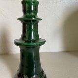 Ceramic candle holder Tamegroute green