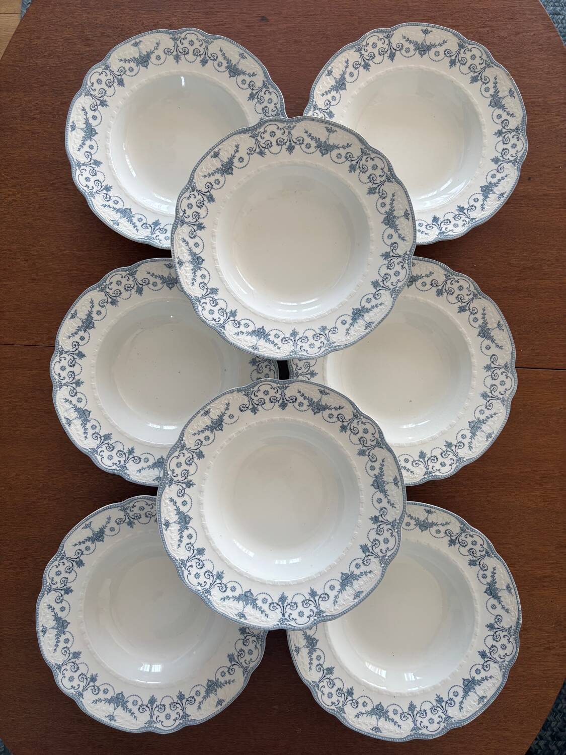 Set of 8 Royal Doulton England soup plates – Josephine model