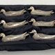 Set of 6 Vintage Duck-Shaped Silver-Plated Knife Rests SILEA