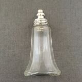 Glass sugar sprinkler and silver metal