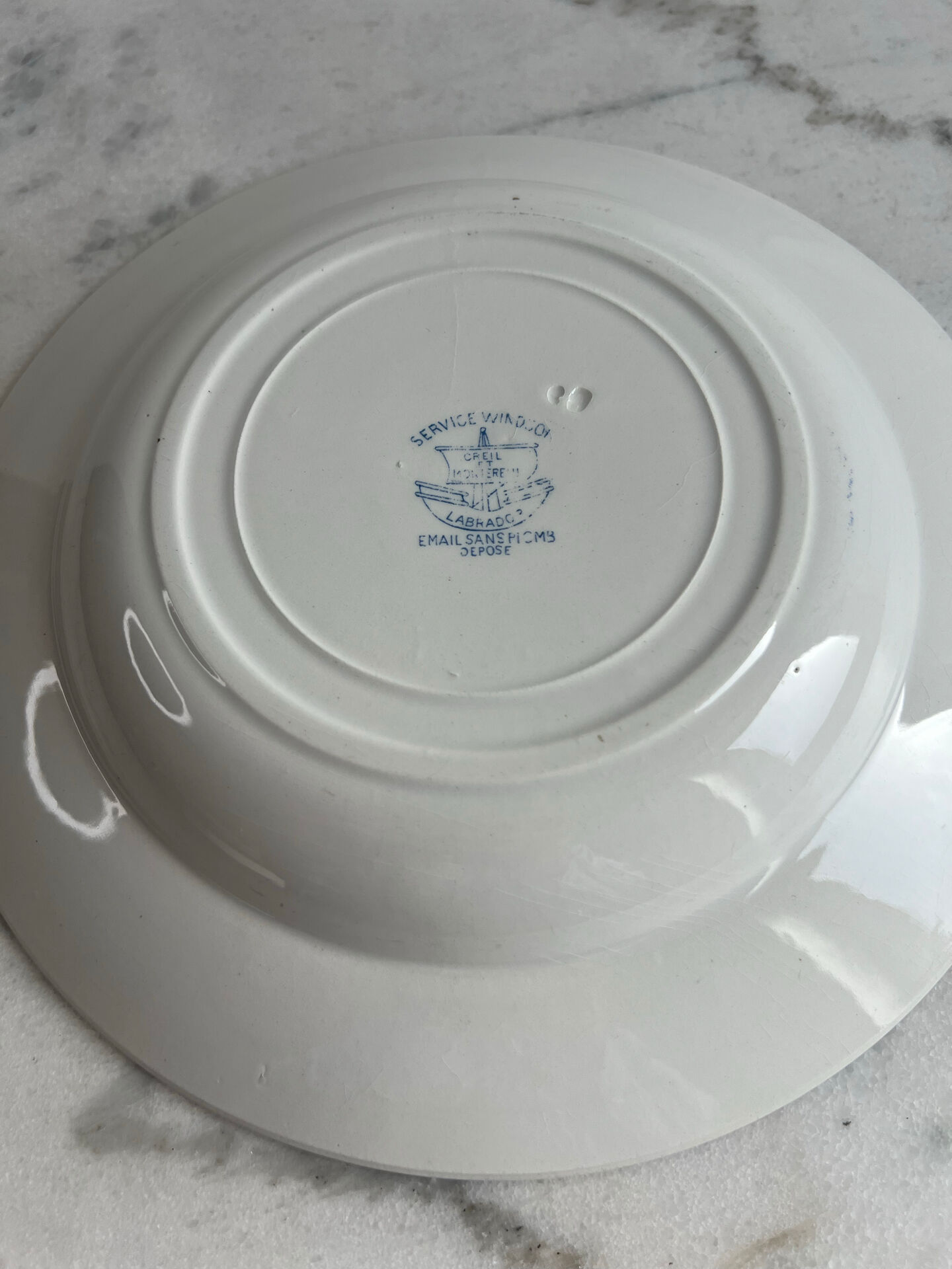 Assiette creuse Service Windsor Creil et Montereau 24cm