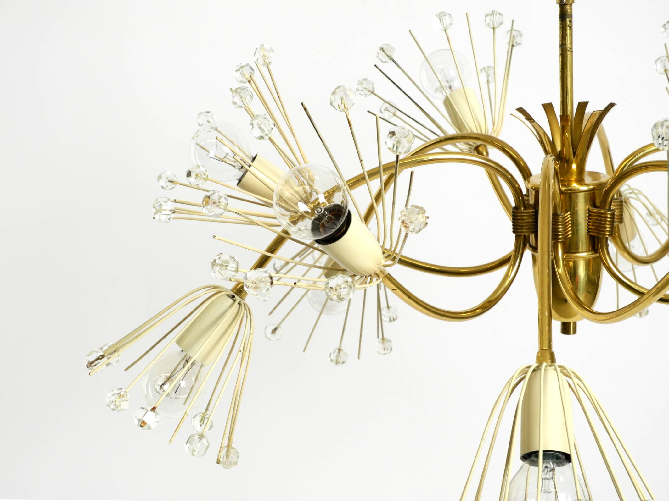 Beautiful brass chandelier by Emil Stejnar for Rupert Nikoll