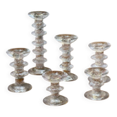 Set of 6 Festivo glass candle holders from the 1960s designed by Timo Sarpa.