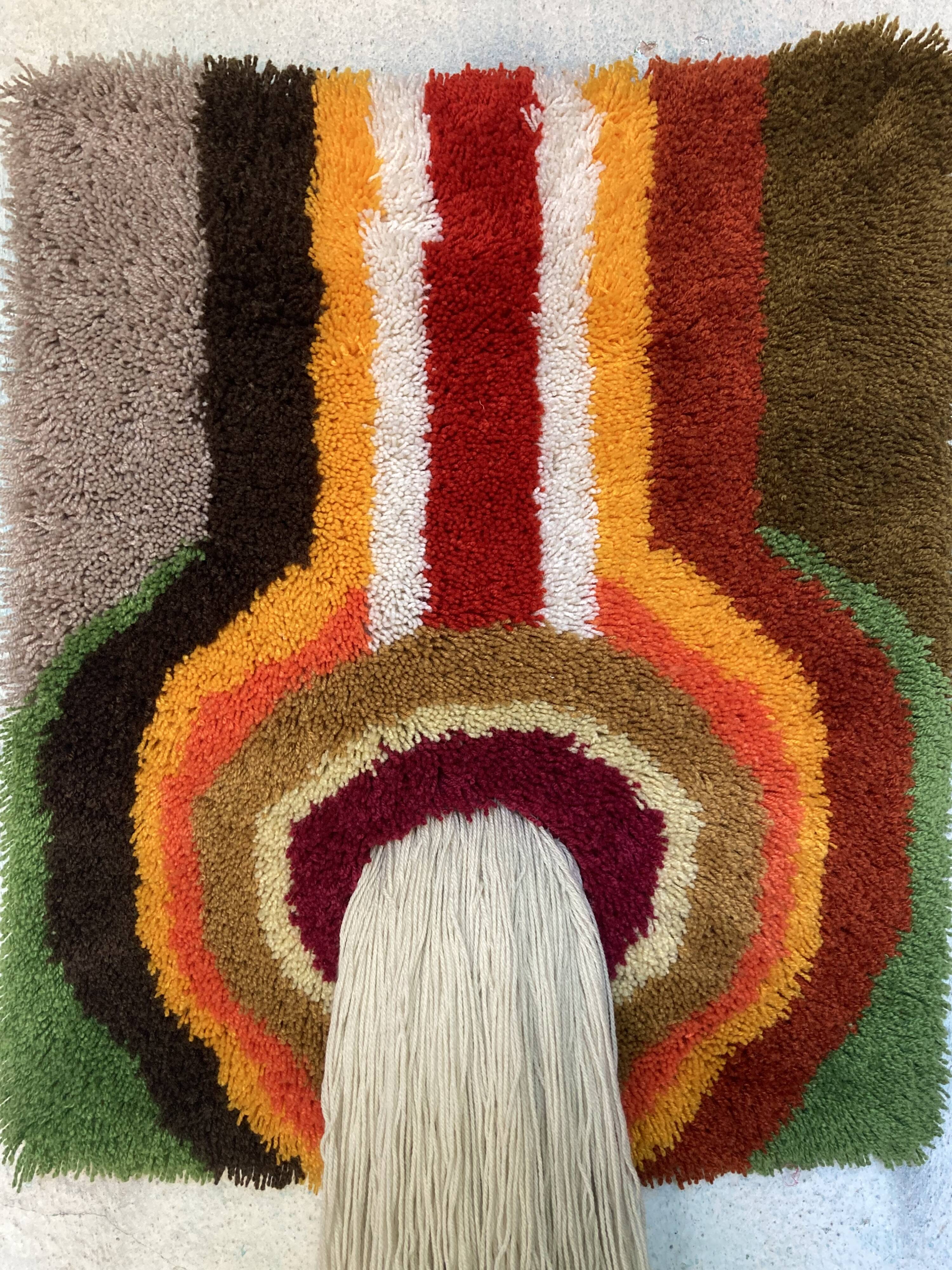 Mid-century modern or Danish Rya style tapestry