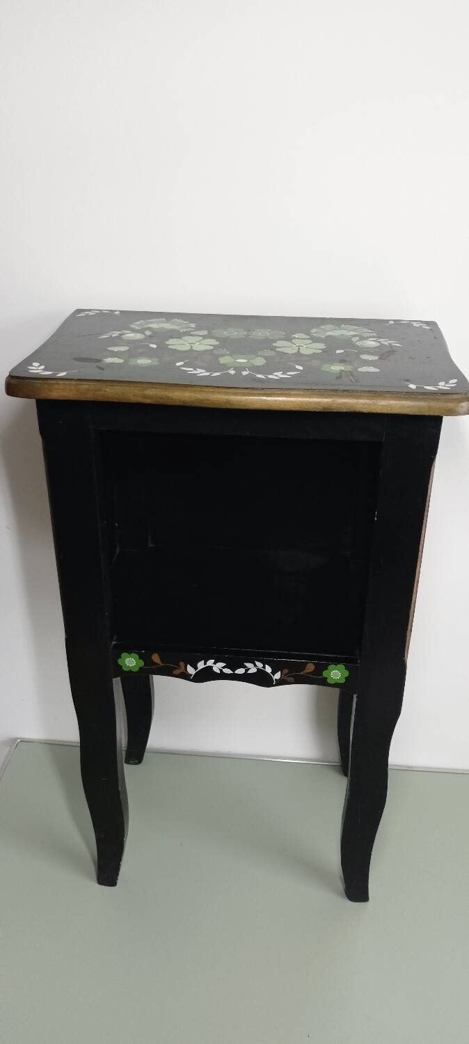 Vintage floral pattern bedside table