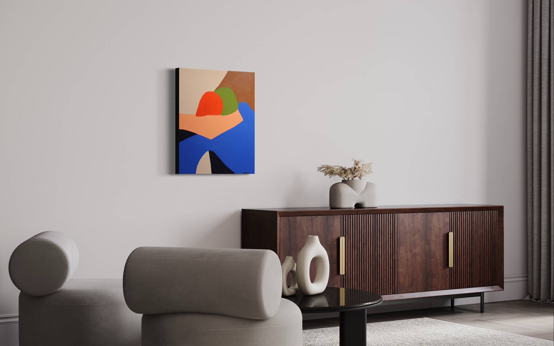 Figurative painting on stretched canvas "in your arms" by Bodasca