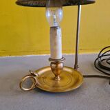 French Brass Bouillotte Lamp, Late 19th Century