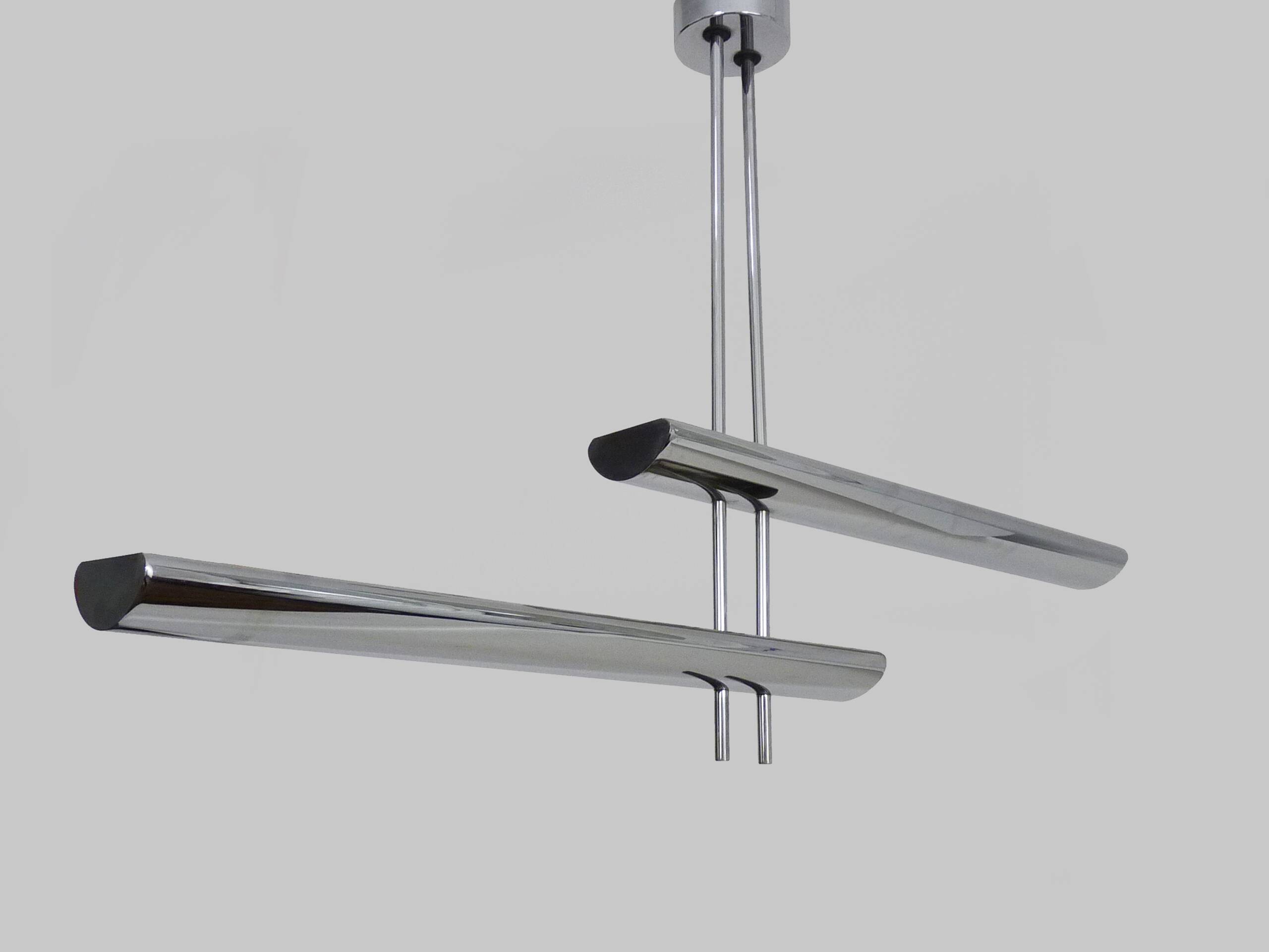 French Crown Halogen Pendant Chandelier from Maison Lucien Gau LG, 1980s