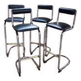 Chrome bar stool chair 1980
