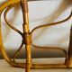 Vintage rattan wall-mounted coat rack