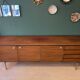 Mid-century sideboard in rosewood and chrome metal