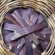Bicolour wicker basket