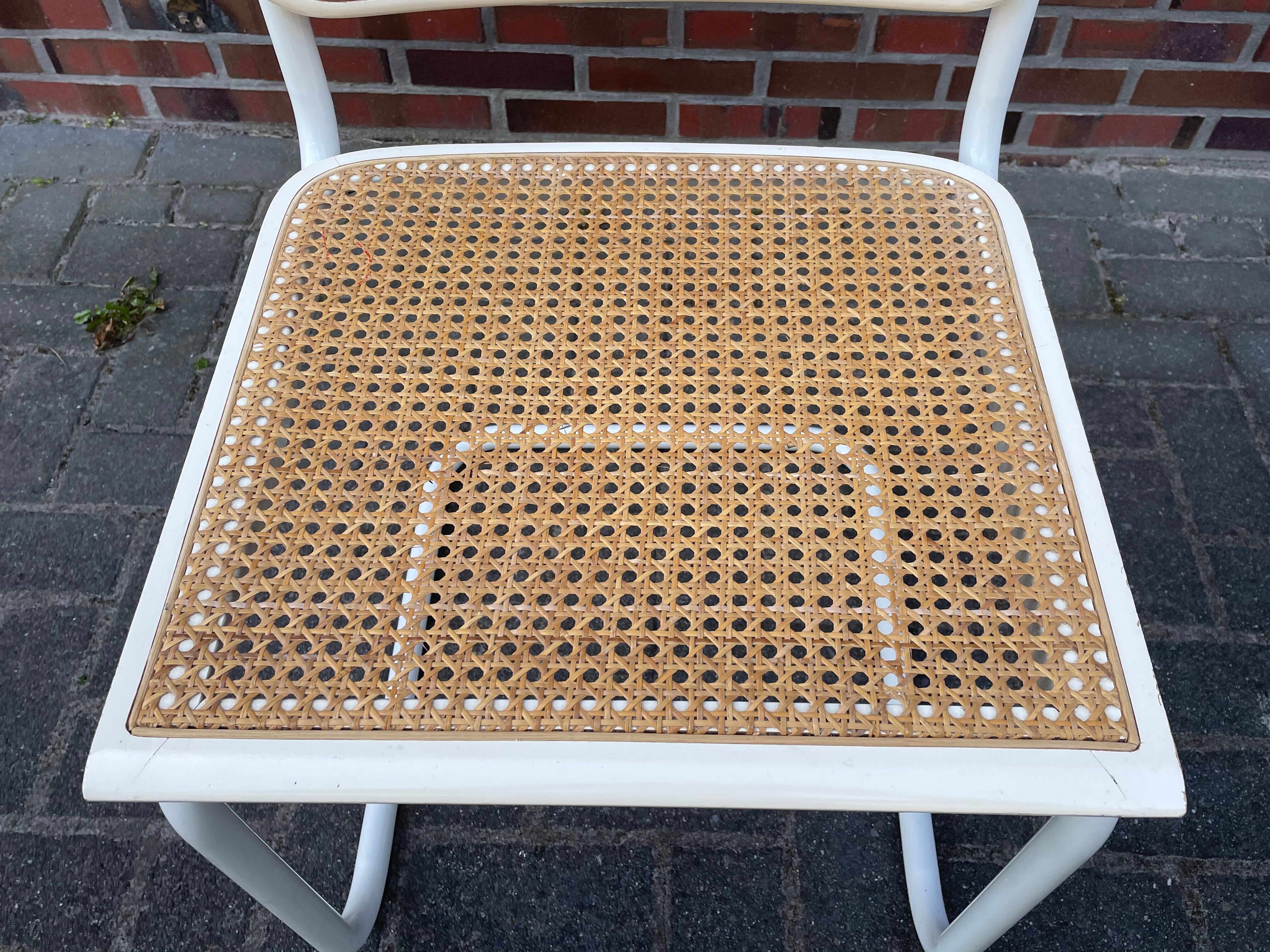 Cesca dining room chair designed by Marcel Breuer