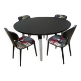Roche Bobois Globe Trotter collection table and its four chairs