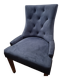 fauteuil capitonné velours noir design