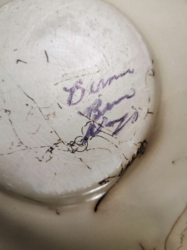Céramique vase années 50 - 60 signature à identifier