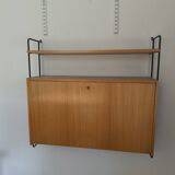 wall shelf unit secretary desk by Ernst Dieter Hilker for Omnia, 60s